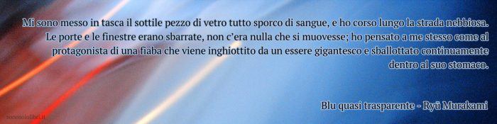 blu quasi trasparente segna